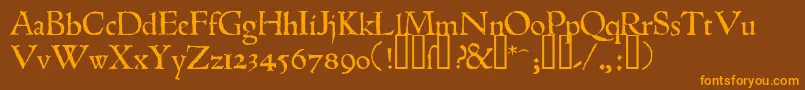 1543humaneJenson Font – Orange Fonts on Brown Background