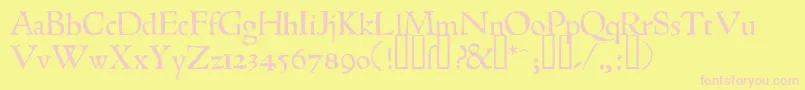 1543humaneJenson Font – Pink Fonts on Yellow Background