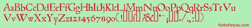 1543humaneJenson Font – Red Fonts on Green Background