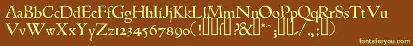 1543humaneJenson Font – Yellow Fonts on Brown Background