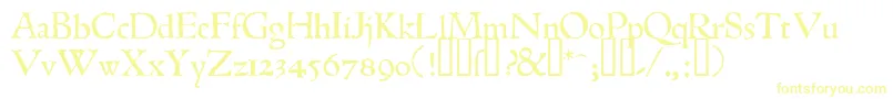 Шрифт 1543humaneJenson – жёлтые шрифты на белом фоне