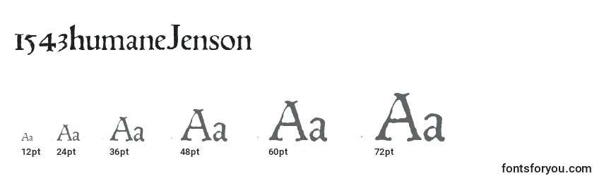 Размеры шрифта 1543humaneJenson