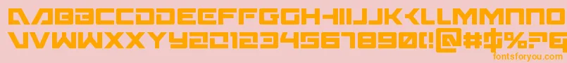 Wildcard31cond Font – Orange Fonts on Pink Background