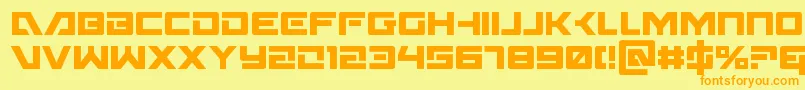 Wildcard31cond Font – Orange Fonts on Yellow Background