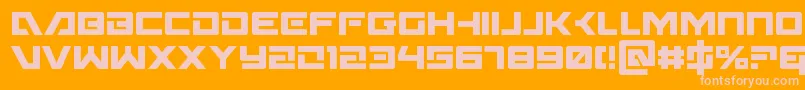 Wildcard31cond Font – Pink Fonts on Orange Background