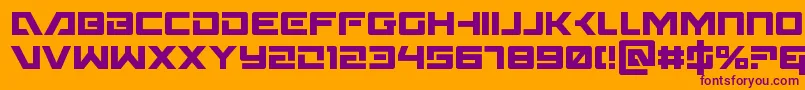 Wildcard31cond Font – Purple Fonts on Orange Background