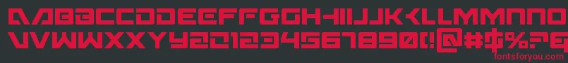 フォントWildcard31cond – 黒い背景に赤い文字