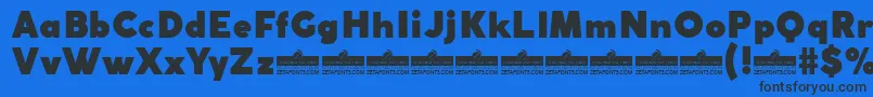 CocogothicFatTrial Font – Black Fonts on Blue Background