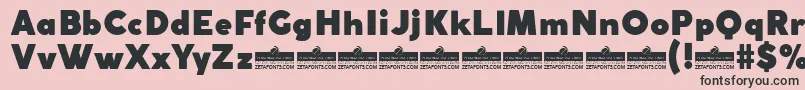 CocogothicFatTrial Font – Black Fonts on Pink Background