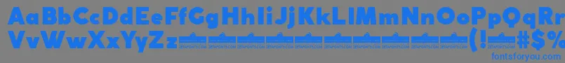 CocogothicFatTrial Font – Blue Fonts on Gray Background