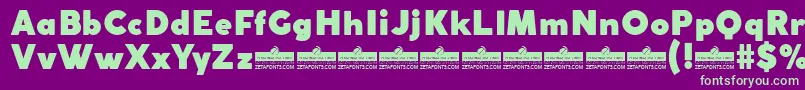 CocogothicFatTrial Font – Green Fonts on Purple Background