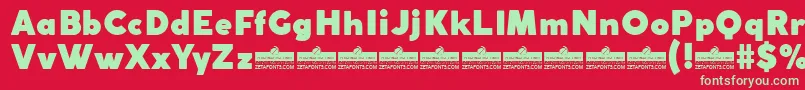 CocogothicFatTrial Font – Green Fonts on Red Background