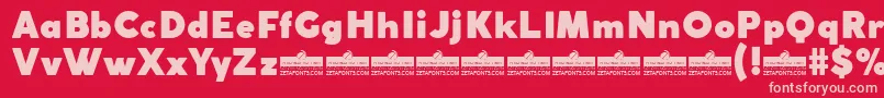 CocogothicFatTrial Font – Pink Fonts on Red Background