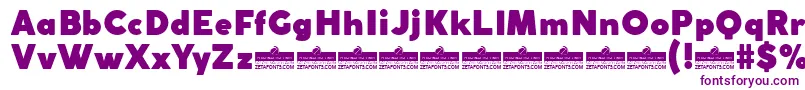 CocogothicFatTrial Font – Purple Fonts on White Background