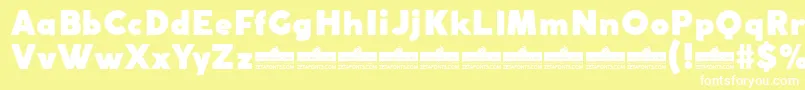 CocogothicFatTrial Font – White Fonts on Yellow Background