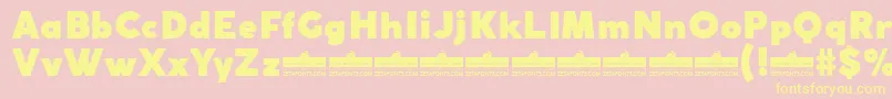 CocogothicFatTrial Font – Yellow Fonts on Pink Background