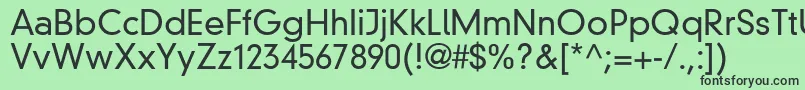 Din30640NeuzeitGroteskLtLight Font – Black Fonts on Green Background
