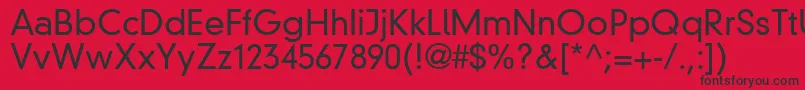 Din30640NeuzeitGroteskLtLight Font – Black Fonts on Red Background