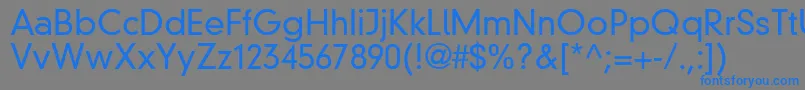 Din30640NeuzeitGroteskLtLight Font – Blue Fonts on Gray Background