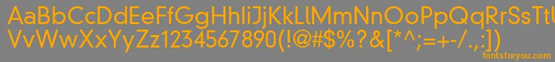 Din30640NeuzeitGroteskLtLight Font – Orange Fonts on Gray Background