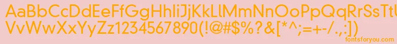 Din30640NeuzeitGroteskLtLight Font – Orange Fonts on Pink Background