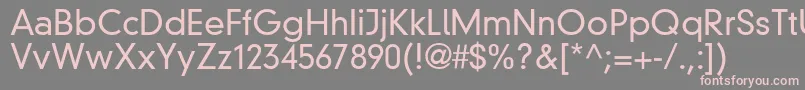 Din30640NeuzeitGroteskLtLight Font – Pink Fonts on Gray Background