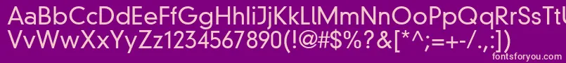 Din30640NeuzeitGroteskLtLight Font – Pink Fonts on Purple Background