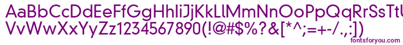 Din30640NeuzeitGroteskLtLight Font – Purple Fonts on White Background