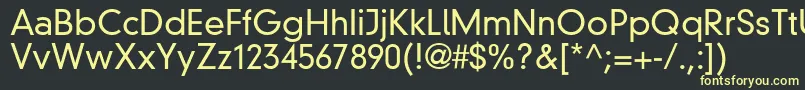 Din30640NeuzeitGroteskLtLight Font – Yellow Fonts on Black Background
