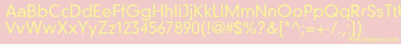 Din30640NeuzeitGroteskLtLight Font – Yellow Fonts on Pink Background