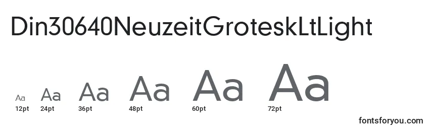 Din30640NeuzeitGroteskLtLight Font Sizes