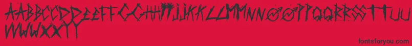 ScratchedCarPaint Font – Black Fonts on Red Background