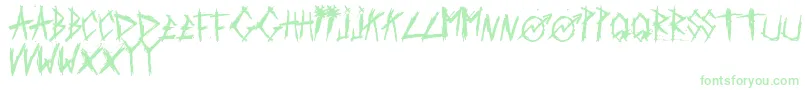 ScratchedCarPaint Font – Green Fonts on White Background