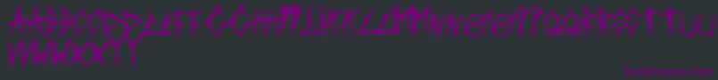 fuente ScratchedCarPaint – Fuentes Moradas Sobre Fondo Negro