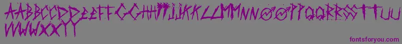 ScratchedCarPaint Font – Purple Fonts on Gray Background