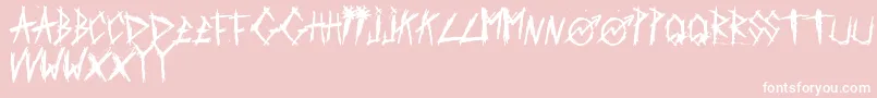 Saiba mais sobre a fonte ScratchedCarPaint Fonte ScratchedCarPaint – fontes brancas em um fundo rosa