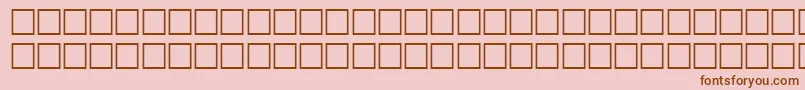 フォントJaggedRegular – ピンクの背景に茶色のフォント