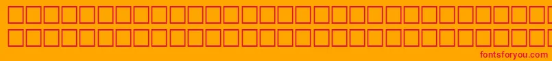 フォントJaggedRegular – オレンジの背景に赤い文字