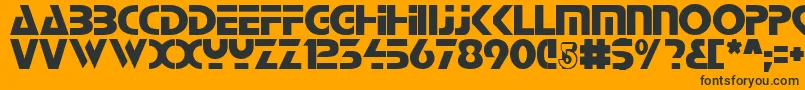 BabylonIndustrial2 Font – Black Fonts on Orange Background