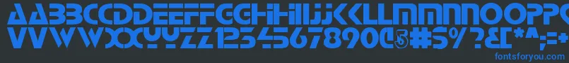 BabylonIndustrial2 Font – Blue Fonts on Black Background