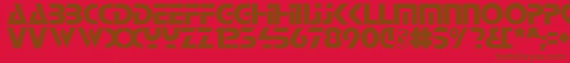 BabylonIndustrial2 Font – Brown Fonts on Red Background