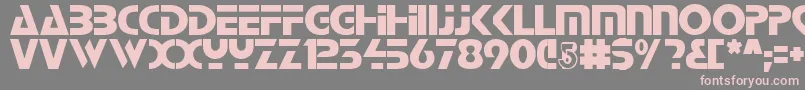 BabylonIndustrial2-Schriftart – Rosa Schriften auf grauem Hintergrund