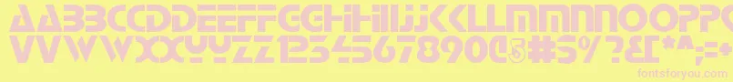 Подробнее о шрифте BabylonIndustrial2 Шрифт BabylonIndustrial2 – розовые шрифты на жёлтом фоне