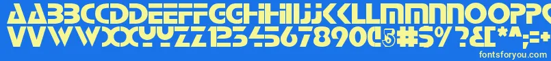 fuente BabylonIndustrial2 – Fuentes Amarillas Sobre Fondo Azul