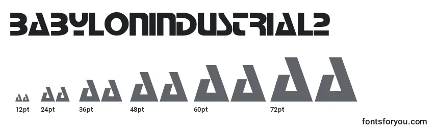 BabylonIndustrial2 Font Sizes