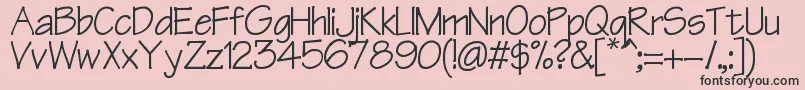 Manzana Font – Black Fonts on Pink Background