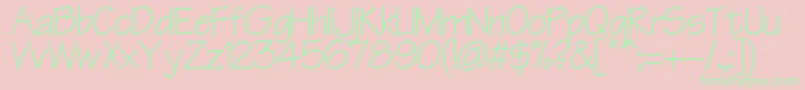 Manzana Font – Green Fonts on Pink Background