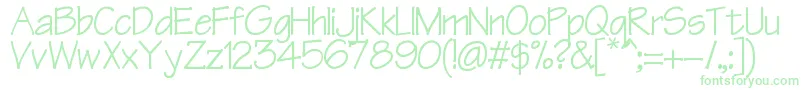 Manzana Font – Green Fonts on White Background