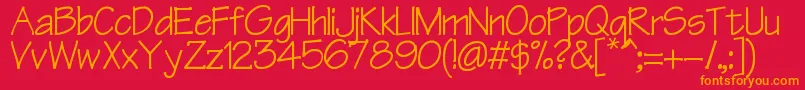 Manzana Font – Orange Fonts on Red Background