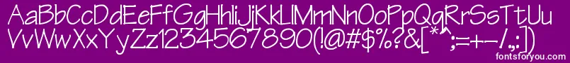 Manzana Font – White Fonts on Purple Background